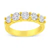 Haus Of Brilliance 14k Yellow Gold Plated .925 Sterling Silver 1 1/2 Cttw Shared Prong Set Brilliant Round-cut Diamond In Yellow