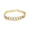 Haus Of Brilliance 14k Yellow Gold Plated .925 Sterling Silver 1 1/4 Cttw Diamond Cuban Chain Link Bracelet- 7.25" In Yellow