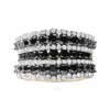 Haus Of Brilliance 14k Yellow Gold Plated .925 Sterling Silver 1 3/4 Cttw Treated Black And White Alternating Diamond M In Yellow