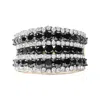 Haus Of Brilliance 14k Yellow Gold Plated .925 Sterling Silver 1 3/4 Cttw Treated Black And White Alternating Diamond M In Yellow