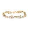 Haus Of Brilliance 14k Yellow Gold Plated .925 Sterling Silver 1.0 Cttw Diamond Infinity Loop And Swirl Link Bracelet In Gold