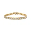Haus Of Brilliance 14k Yellow Gold Plated .925 Sterling Silver 1.0 Cttw Miracle Set Diamond Milgrain Link Tennis Bracel In Multi