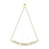 Haus Of Brilliance 14k Yellow Gold Plated .925 Sterling Silver 1/10 Cttw Diamond Wave And Hearts Bolo Bracelet (i-j Col In Yellow
