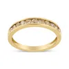 Haus Of Brilliance 14k Yellow Gold Plated .925 Sterling Silver 1/2 Cttw Channel Set Round Champagne Diamond 11 Stone Ba In Yellow