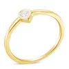 Haus Of Brilliance 14k Yellow Gold Plated .925 Sterling Silver Miracle Set Diamond Accent Heart Shap In Yellow