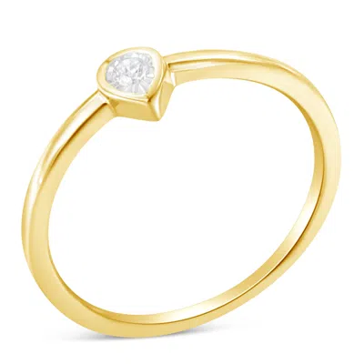 Haus Of Brilliance 14k Yellow Gold Plated .925 Sterling Silver Miracle Set Diamond Accent Heart Shap