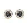 Haus Of Brilliance 14k Yellow Gold Plated .925 Sterling Silver 1/3 Cttw White And Black Treated Diamond Earring In Yellow