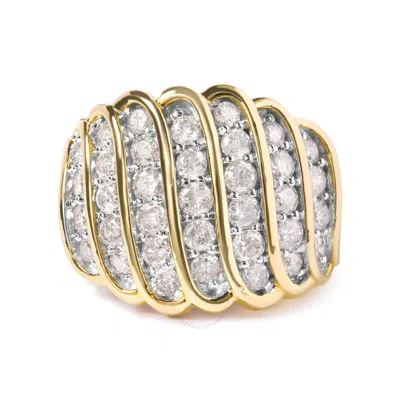 Haus Of Brilliance 14k Yellow Gold Plated .925 Sterling Silver 2.00 Cttw Diamond Multi Row Band Ring