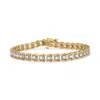 Haus Of Brilliance 14k Yellow Gold Plated .925 Sterling Silver 2.00 Cttw Miracle Set Diamond Wave Link Bracelet In Yellow