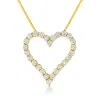 Haus Of Brilliance 14k Yellow Gold Plated .925 Sterling Silver 2.00 Cttw Shared Prong-set Round Brilliant-cut Diamond O In Yellow