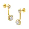 Haus Of Brilliance 14k Yellow Gold Plated .925 Sterling Silver 5/8 Cttw Diamond Removable Stud And Dangle Earrings In Yellow