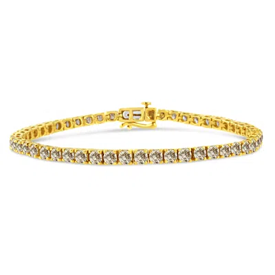 Haus Of Brilliance 14k Yellow Gold Plated .925 Sterling Silver 8.0 Cttw Diamond Classic Link Tennis Bracelet