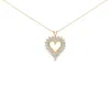 Haus Of Brilliance 14k Yellow Gold Plated .925 Sterling Silver Brilliant-cut Diamond Open Heart 18" Pendant Necklace In Yellow