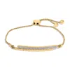 Haus Of Brilliance 14k Yellow Gold Plated .925 Sterling Silver Diamond Accent Double Bar Bolo Bracelet In Gold