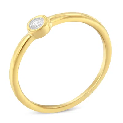 Haus Of Brilliance 14k Yellow Gold Plated .925 Sterling Silver Miracle Set Diamond Ring