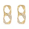 Haus Of Brilliance 14k Yellow Gold Plated .925 Sterling Silver Open Link 1/5 Cttw Diamond Drop Earrings In Yellow