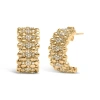 Haus Of Brilliance 14k Yellow Gold Plated Silver 1/3 Cttw Diamond And Ball Bead J Hoop Earrings In Gold