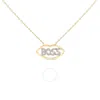 Haus Of Brilliance 14k Yellow Gold Plated Silver 1/4 Cttw Diamond "boss" Pendant Necklace - 18 Inch
