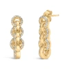 Haus Of Brilliance 14k Yellow Gold Plated Silver 3/4 Cttw Diamond Chain Link Drop Earrings In Gold