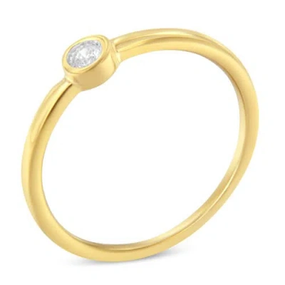 Haus Of Brilliance 14k Yellow Gold Plated Silver Miracle Set Diamond Ring In Metallic