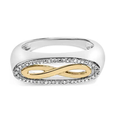 Haus Of Brilliance 14k Yellow Gold Plated Sterling Silver Diamond Accent Infinity Ring In Metallic