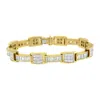 Haus Of Brilliance 14k Yellow Gold Princess And Baguette-cut Diamond Box-link Bracelet(10.75 Cttw,g-h Color,vs2-si1 Cla In Gold