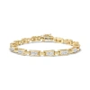 Haus Of Brilliance 10k Yellow Gold 2.0 Cttw Invisible-set Princess Cut Diamond Rectangular Link Bracelet In Gold