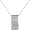 Haus Of Brilliance 14k Yellow Gold Princess-cut Diamond Pillar Pendant Necklace In Gold