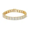 Haus Of Brilliance 14k Yellow Gold Round And Baguette-cut Diamond Bracelet In Yellow