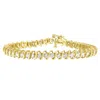 Haus Of Brilliance 14k Yellow Gold Round Cut Diamond Spiral Link Bracelet In Yellow