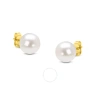 HAUS OF BRILLIANCE HAUS OF BRILLIANCE 14K YELLOW GOLD ROUND FRESHWATER AKOYA CULTURED 8-8.5MM PEARL STUD EARRINGS AAA+ 