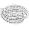 Haus Of Brilliance 14kt White Gold 1.0 Cttw Diamond Bypass Band Ring In White