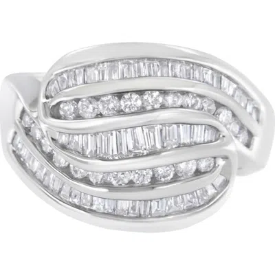 Haus Of Brilliance 14kt White Gold 1.0 Cttw Diamond Bypass Band Ring