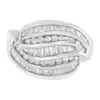 Haus Of Brilliance 14kt White Gold Diamond Bypass Band Ring In White