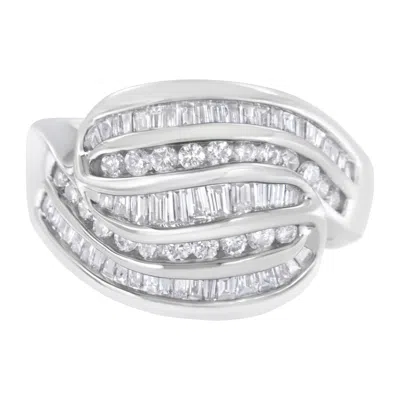 Haus Of Brilliance 14kt White Gold Diamond Bypass Band Ring