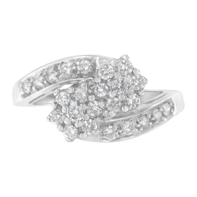 Haus Of Brilliance 14kt White Gold Diamond Cluster Ring Band