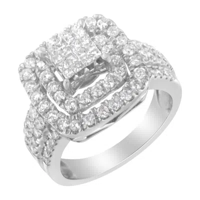 Haus Of Brilliance 14kt White Gold Diamond Cocktail Ring