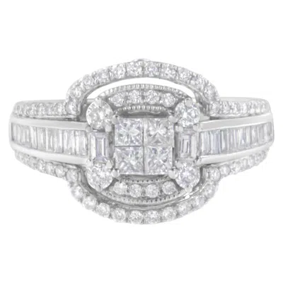 Haus Of Brilliance 14kt White Gold Diamond Cocktail Ring