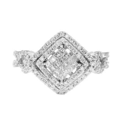 Haus Of Brilliance 14kt White Gold Diamond Composite Ring