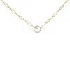 Haus Of Brilliance 14kt Yellow Gold 1/4 Cttw Diamond Toggle Clasp Paperclip Link Necklace In Yellow