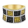 Haus Of Brilliance 14kt Yellow Gold Champagne, Yellow And Round Diamond Band Ring In Yellow