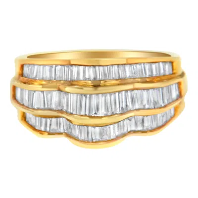 Haus Of Brilliance 14kt Yellow Gold Diamond Multi-row Band Ring