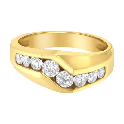Haus Of Brilliance 14kt Yellow Gold Men's Round Cut Diamond Ring