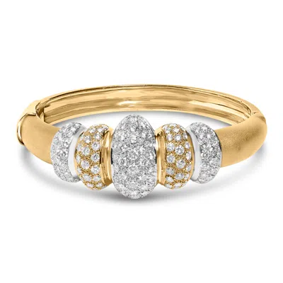 Haus Of Brilliance 18k Gold 6.00 Cttw Diamond Graduating Dome Bangle Bracelet