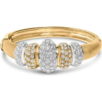 Haus Of Brilliance 18k Gold 6.00 Cttw Diamond Graduating Dome Bangle Bracelet