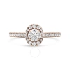 Haus Of Brilliance 18k Rose Gold 1/2 Cttw Composite Marquise Composite Diamond Oval Shaped Halo Engagement Ring (f-g Co In Pink