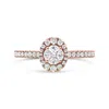 Haus Of Brilliance 18k Rose Gold 1/2 Cttw Composite Marquise Composite Diamond Oval Shaped Halo Engagement Ring In Multi