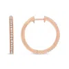 Haus Of Brilliance 18k Rose Gold 1/5 Cttw Round Diamond Hoop Earrings