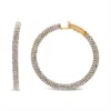 Haus Of Brilliance 18k Rose Gold 6.90 Cttw Pave Set Diamond Inside Out Eternity Hoop Earrings In Multi