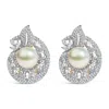 Haus Of Brilliance 18k White And Yellow Gold 1 1/2 Cttw Diamond And 14mm Cultured Freshwater Pearls Vintage Inspired Fi In Multi
